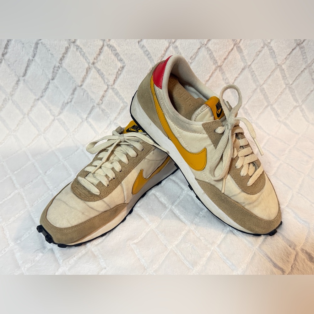 Nike Cream and Yellow Athletic Shoes